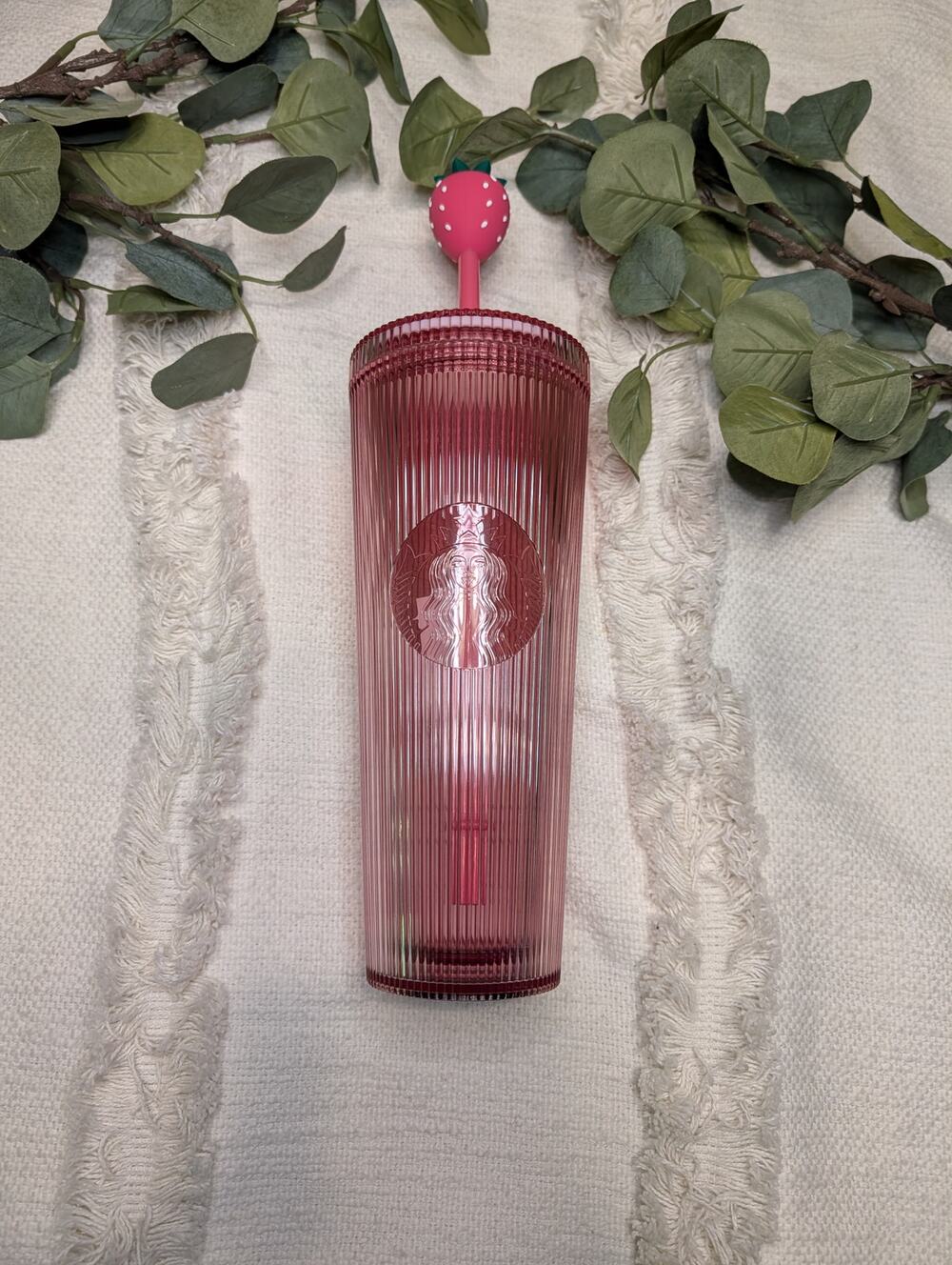 Starbucks Pink Cup with Strawberry Topper Summer 2026